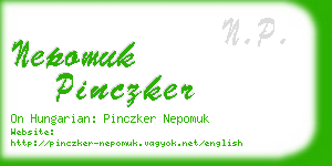 nepomuk pinczker business card